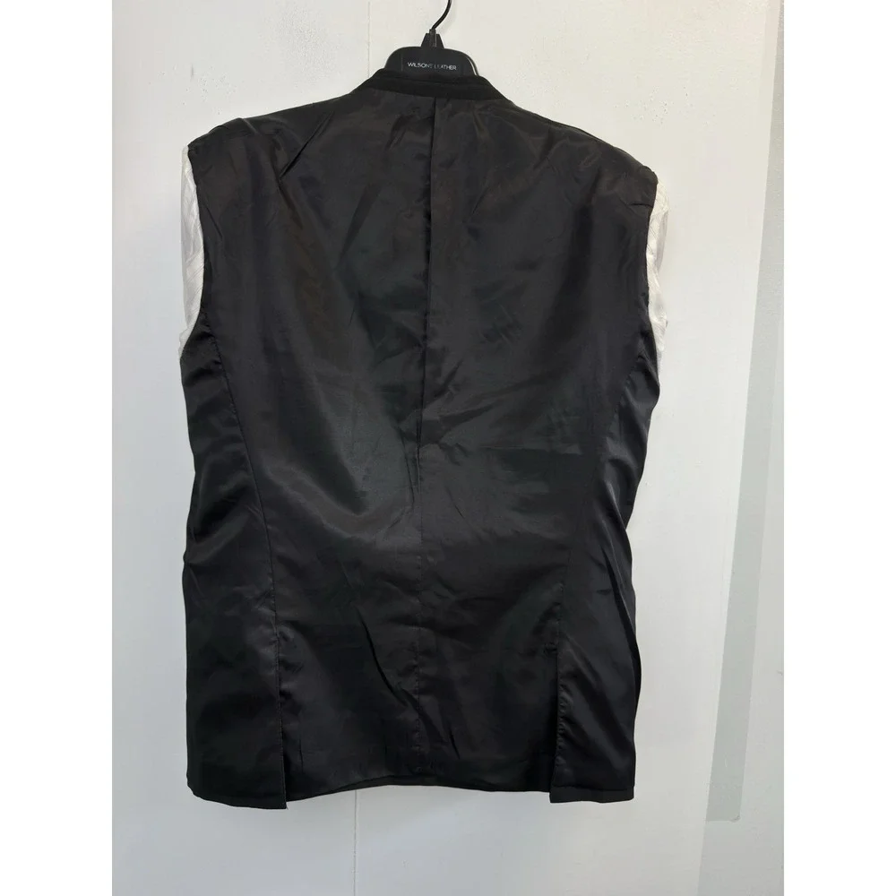 Alain Dupetit Blazer Mens 42R Black Suit Coat Jacket‎ Double Vented 2 Buttons